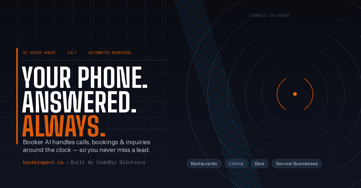 Booker AI — Your Phone. Answered. Always.
